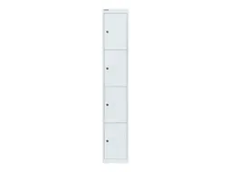 lockerkast,HxBxD 1802x305x305mm,1x4vakken,cil.-slot,romp verkeerswit