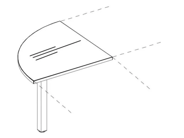koppelelement voor bureau,90 °,HxBxD 720-840x600x600mm,MP-lichtgrijs