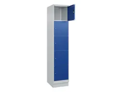 lockerkast,HxBxD 1950x400x500mm,1x5vakken,vak B 400mm,cil.-slot,sokkel