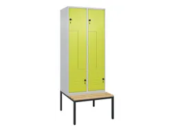Z-garderobekast,HxBxD 2120x800x815mm,4vak,vak B 400mm,draaigrendel