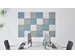 Akoestische PET-vilt wandtegels 30x30cm Combi Blauw 24 Stuks
