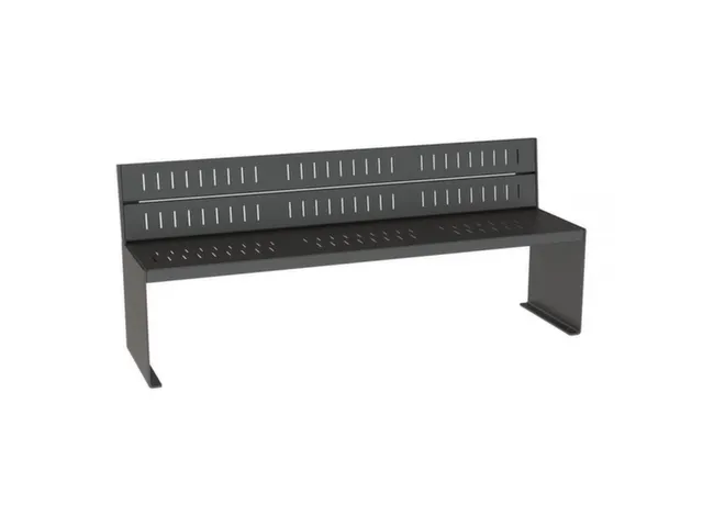 Banc de parc 450mmx18000mm acier blanc pur RAL9010