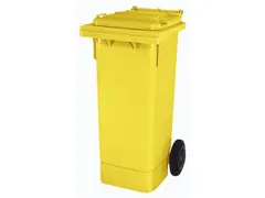 Vuilcontainer PE 80 liter HxBxD 930x448x530mm met wielen geel