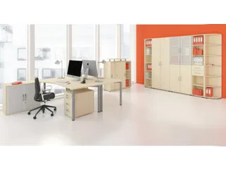 In Hoogte Verstelbaar Bureau 680-800X800X800Mm Blad Wit 4-Voeten - 4