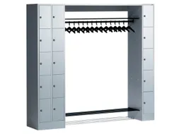 Garderobe- En Vakkenkastsysteem 1950x2100x480mm 15 Vakken 15 Hangers