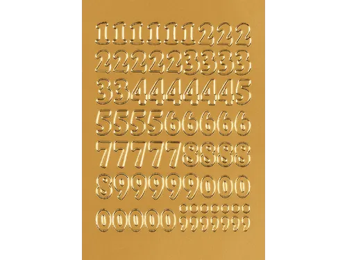 Etiket Herma 4184 12mm Getallen 0-9 Goudfolie 66 stuks