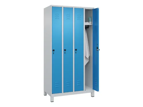 locker,HxBxD 1950x1000x500mm,4vak,vak B 250mm,draaigrendel,voeten