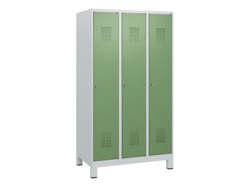 schoollocker,HxBxD 1630x900x500mm,3vak,vak B 300mm,cil.-slot,voeten