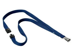 Textielkoord Durable 8127 met karabijnhaak nachtblauw - 1