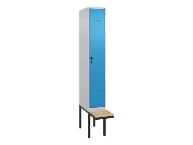 locker met bank,HxBxD 2120x300x815mm,1vak,vak B 300mm,draaigrendel