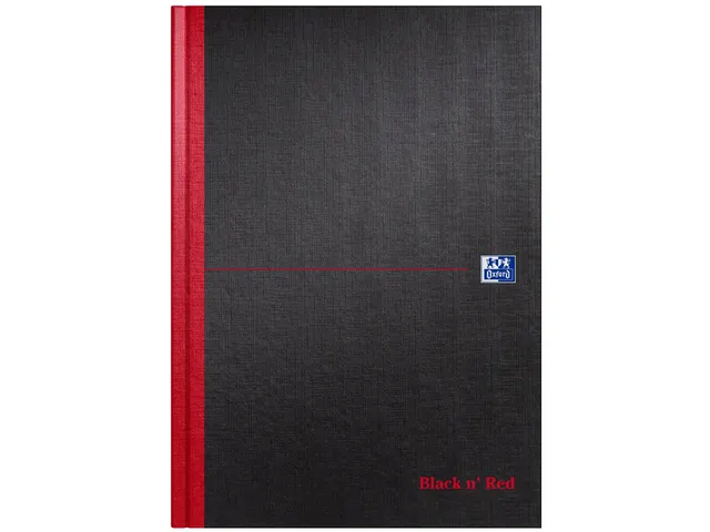 Notitieboek Oxford Black n' Red A4 96vel blanco zwart