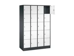 lockerkast,HxBxD 1950x1220x500mm,4x5vakken,cil.-slot,sokkel