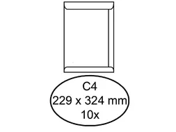 Envelop Quantore Akte C4 229x324mm 120gr Wit zelfklevend