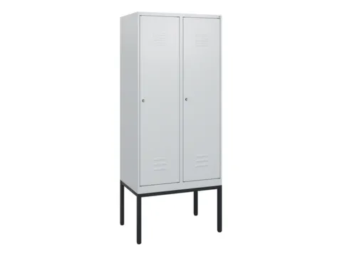 locker,HxBxD 1950x800x500mm,2vak,vak B 400mm,cil.-slot,voetonderstel