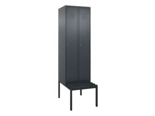 locker met bank,HxBxD 2120x600x815mm,2vak,vak B 300mm,cil.-slot - 1