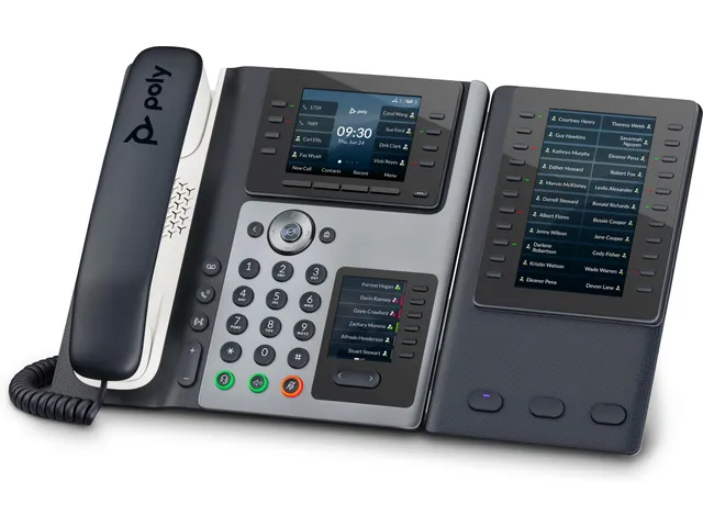 Poly Edge E450 IP-telefoon met PoE-ondersteuning