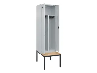 PBM-locker met bank,HxBxD 2120x600x815mm,2vak,vak B 300mm - 1