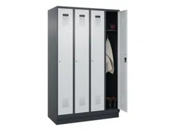 locker,HxBxD 1950x1200x500mm,4vak,vak B 300mm,cil.-slot,sokkel