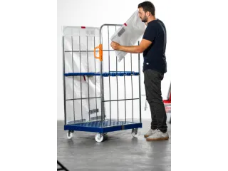 Afdekzeil,v. rolcontainer,HxB 1350x650mm,v. rolcontainer,PP,wit/rood - 5