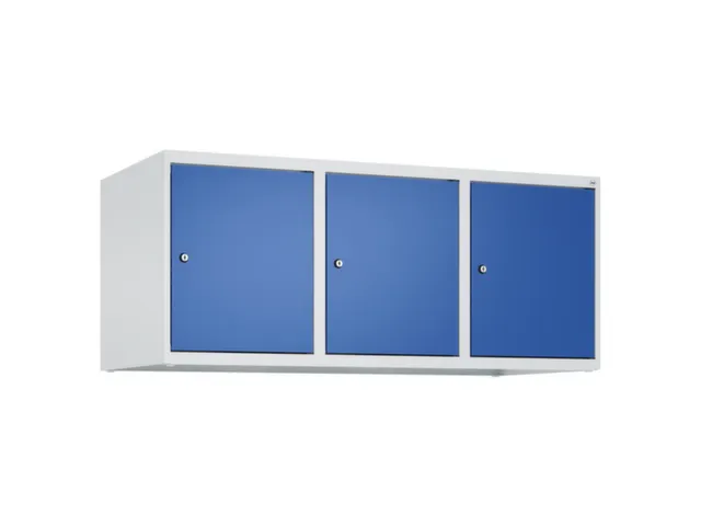 opzetkast,v. locker,3vak.,vak B 400mm,HxBxD 500x1200x500mm,vleugeldeur