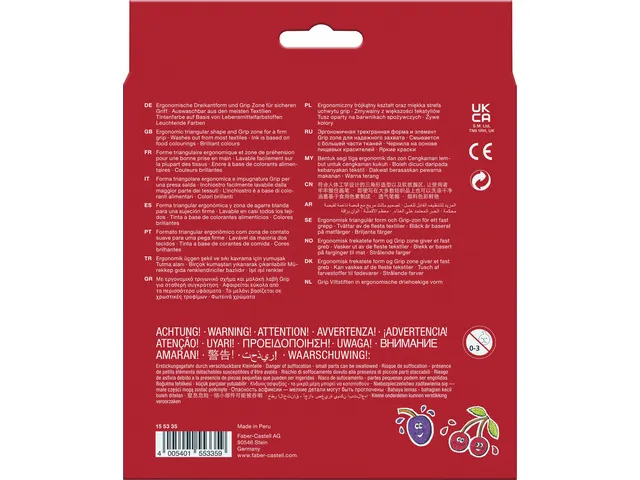 Viltstiften Faber-Castell Grip 30x ass. Kleuren