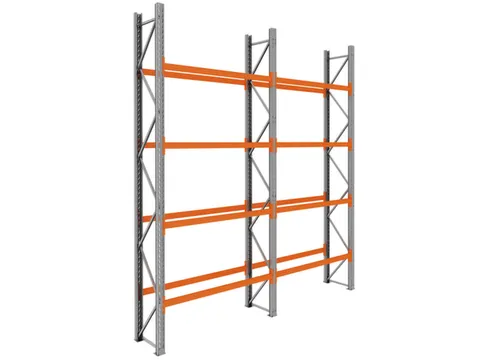 palletstelling,basis+1xaanbouw,HxBxD 4620x3950x750mm,vakl. 3000kg