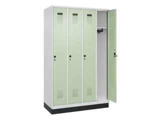 locker,HxBxD 1950x1200x500mm,4vak,vak B 300mm,draaigrendel,sokkel - 2