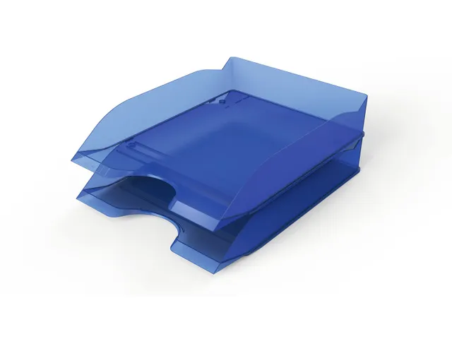 Brievenbakje Stapelbaar Basic A4 Transparant Blauw