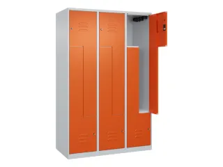 Z-garderobekast,HxBxD 1850x1200x500mm,vak B 200/400mm,cil.-slot - 2