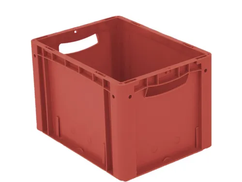 Euronorm Stapelkrat Pp 270x400x300mm Wand/bodem Gesloten Rood 26l