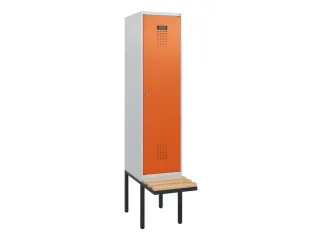 locker met bank,HxBxD 1950x400x815mm,1vak,vak B 400mm,cilinderslot - 2
