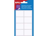 Apli Afneembare Witte Etiketten 25x40mm
