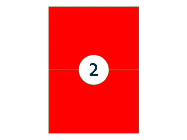 Etiquette Rillprint 210x148mm rouge fluo 200 étiquettes