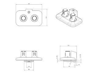 Viewprime top access bureauklem voor dubbele Monitorarm 65.213 Zwart - 4