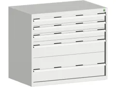 ladekast HxBxD 900x1050x650mm 5laden romp RAL7035 front RAL7035