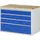 ladekast 825x1145x650mm 4laden cilinderslot RAL7035 RAL5010 beuken