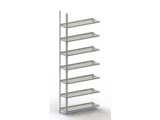 Schroefstelling Aanbouwveld Ral7035 2200x1002x304mm 7legborden 75kg - 1