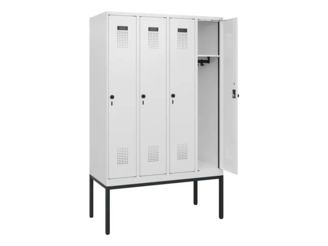 schoollocker,HxBxD 1950x1200x500mm,4vak,vak B 300mm,draaigrendel