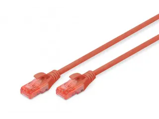 CAT 6 U-UTP patchkabel Cu LSZH AWG 26/7 lengte 0,50m Rood - 1