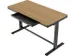 Bureau Assis-Debout électrique cadre noir Chêne blanchi 120cm