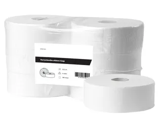 Toiletpapier Maxi jumborollen cellulose 2-laags Wit FSC 6 Rol - 1