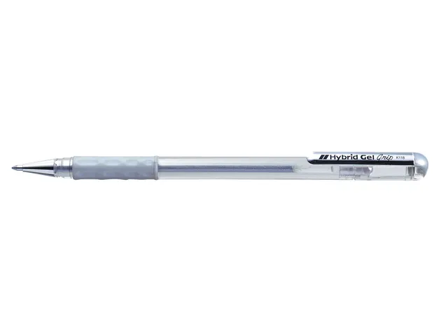 Gelschrijver Pentel K118 zilver 0.4mm