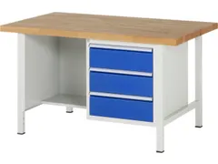 werkbank,HxBxD 840-1040x1500x900mm,beukblad,draagverm. 1250kg,4voeten