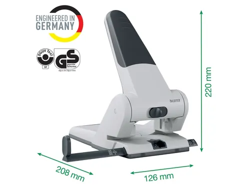 Perforator Leitz 5180 Heavy Duty 2-gaats 65vel Zilver