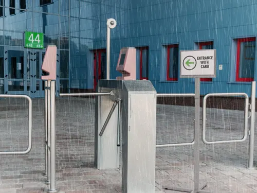 Vloerstandaard info stand outdoor A4 grijs