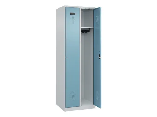 locker,HxBxD 1850x600x500mm,2vak,vak B 300mm,cil.-slot,staand op vloer