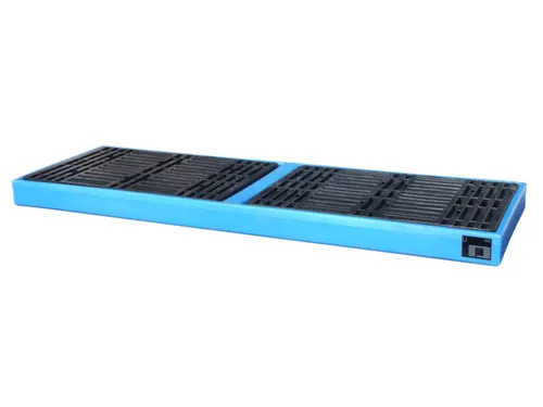 Platte Bodemopvangbak Opvangvolume 300l Pe 150x 2610x 895mm Pe-Pallet