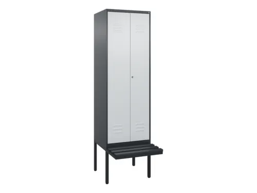 locker voor scheiding van kleding,HxBxD 2120x600x815mm,2vak