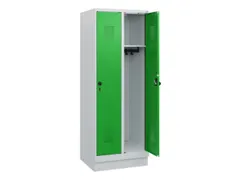 schoollocker,HxBxD 1630x600x500mm,2vak,vak B 300mm,draaigrendel,sokkel