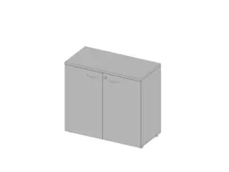 Kantoorkast Romp Aluminium Front Grijs bxdxh 900x450x815mm